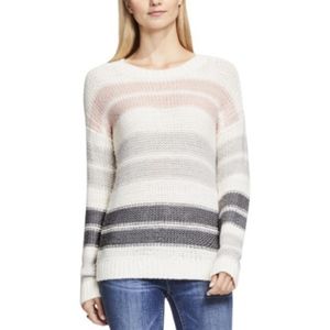 Vince Camuto Striped Sweater Antique White